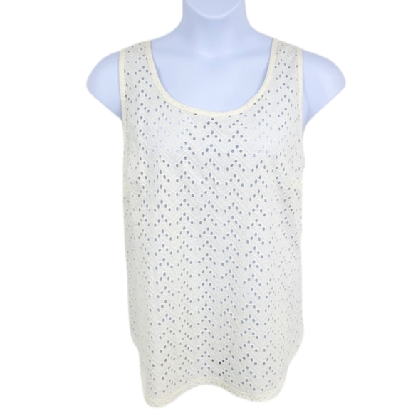 Lane Bryant Womens White Lace Top Plus Size 22  NWT - Picture 1 of 12